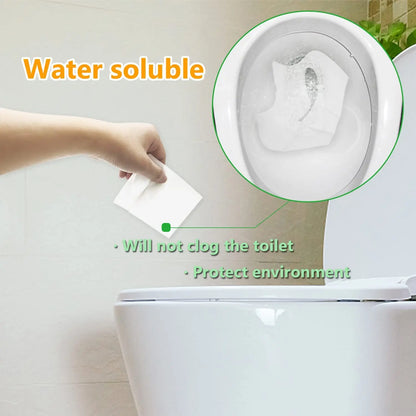 10-50pcs Disposable Toilet Mat Portable Waterproof Soluble Water Toilet Seat Cover For Travel Camping Hotel Bathroom Accessories