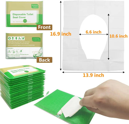 10-50pcs Disposable Toilet Mat Portable Waterproof Soluble Water Toilet Seat Cover For Travel Camping Hotel Bathroom Accessories