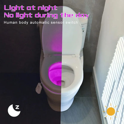 108 Colors Toilet Night Lights Human Infrared Sensing Light Motion Sensor Rechargeable Waterproof Lamp Bathroom Toilet Bowl WC